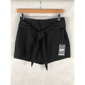 DKNY Women's Size 2P Paperbag Fluid Wash Short Black NEW